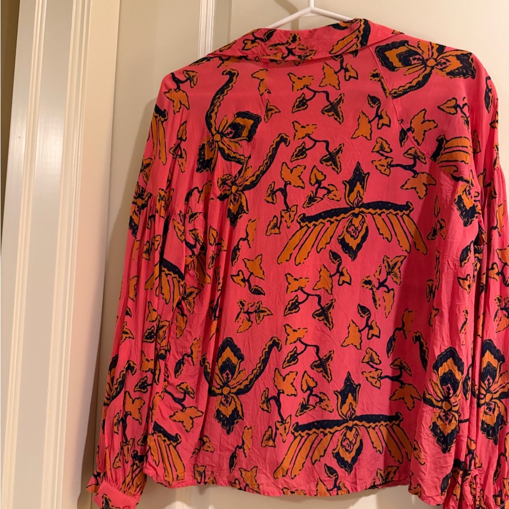 ba&sh Pink and Orange Patterned Blouse - Picture 2 of 2